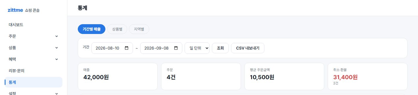 매출 통계